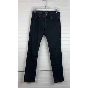 LOFT Modern Skinny Distressed Black Wash Jeans